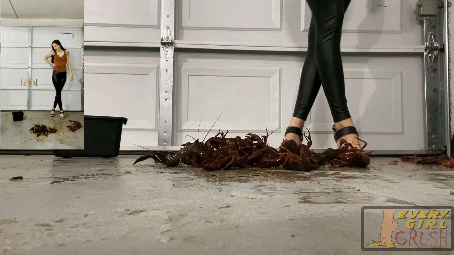 Crush crawdad barefoot